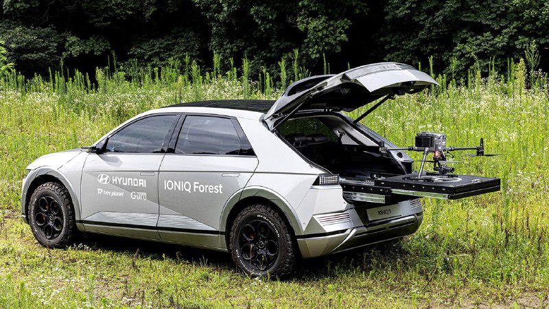 Hyundai выпустил машину для ВОССТАНОВЛЕНИЯ ЛЕСОВ. Hyundai’s IONIQ 9 Seed Ball Drone Station оснащен