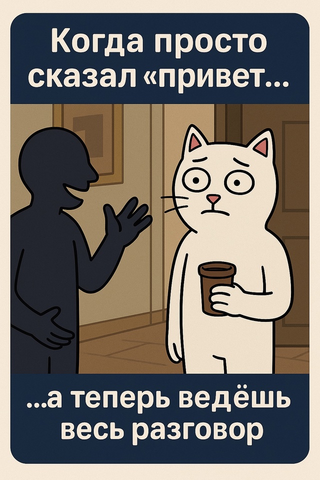 случайно поздоровался с кем-то мимоходом — и теперь сл...