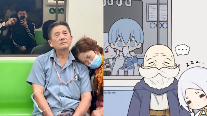 Прошла молодость...
Фото из японского метро стало мемом: на первый взгляд ничего не обычного — мол