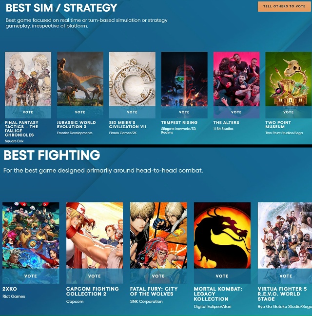 Стали известны все номинанты на премию The Game Awards 2025 во в...