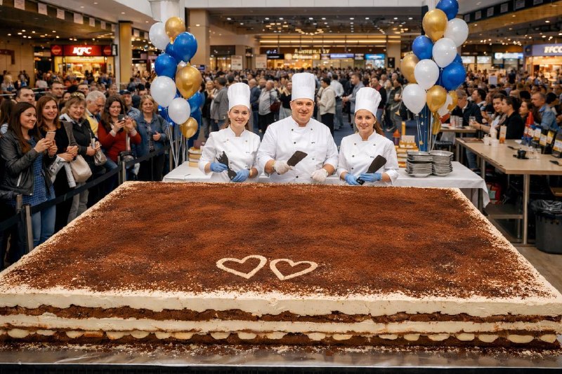 Чтооо: в ТЦ Ривьера завтра приготовят 120 кг (!) ТИРАМИСУ в честь дня рождения торгового центра. Уго