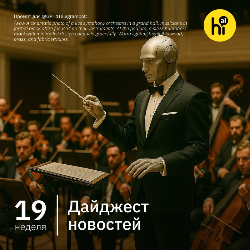 📣 Привет, друзья! Самое интересное за 19-ю неделю 2025 года из мира ИИ в нашем воскресном дайджесте.