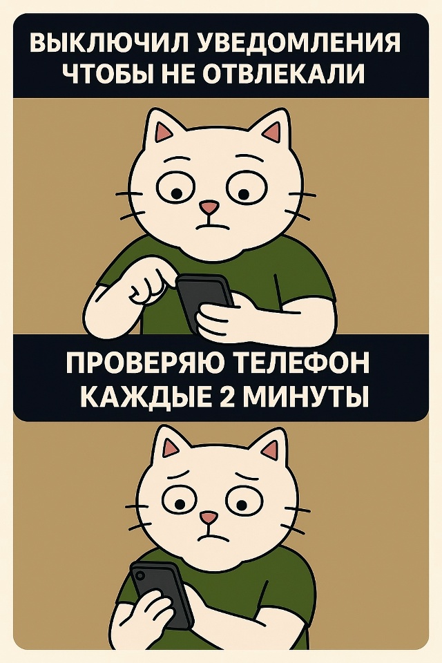 Решил устроить цифровой детокс и сосредоточиться на д?...