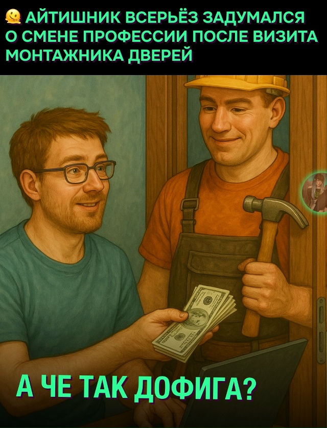 ☝ Айтишник всерьёз задумался о смене профессии после ?...