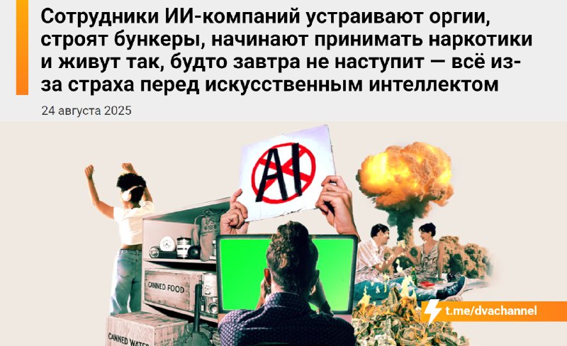 Сотрудники ИИ-компаний устраивают вечеринки с оргиями, строят бункеры, начинают принимать наркотики