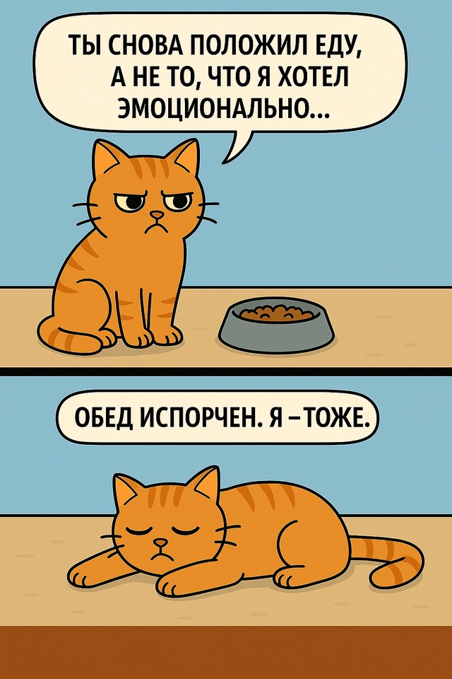 Когда кошка хочет курицу, а не сухой корм