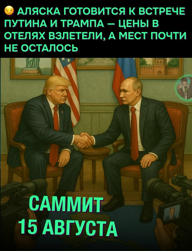 ☝ Аляска готовится к встрече Путина и Трампа — цены в ?...