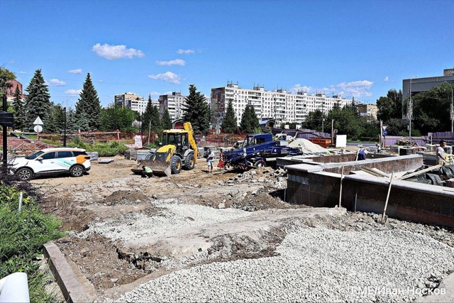 Реконструкция главного фонтана Самары близится к фина...