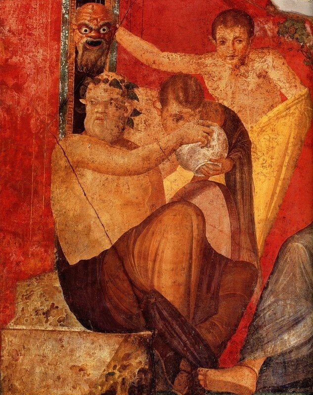 Частично восстановленная 2000-летняя фреска на Вилле Ми?...