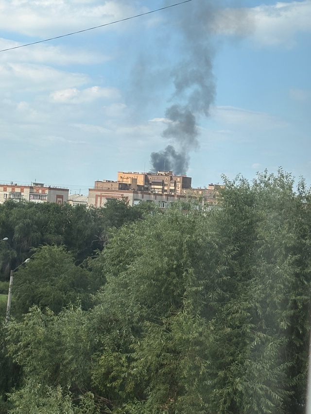 ‼️Возгорание, столб дыма поднялся в центре Копейска!