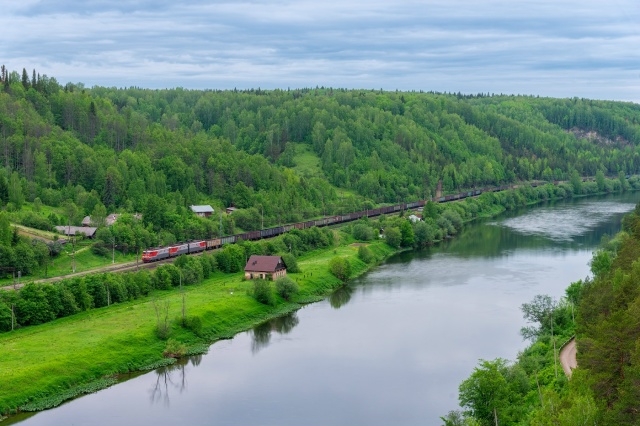 Россия, Пермский край, перегон Кунгур — Кишерть, 9 июня ...
