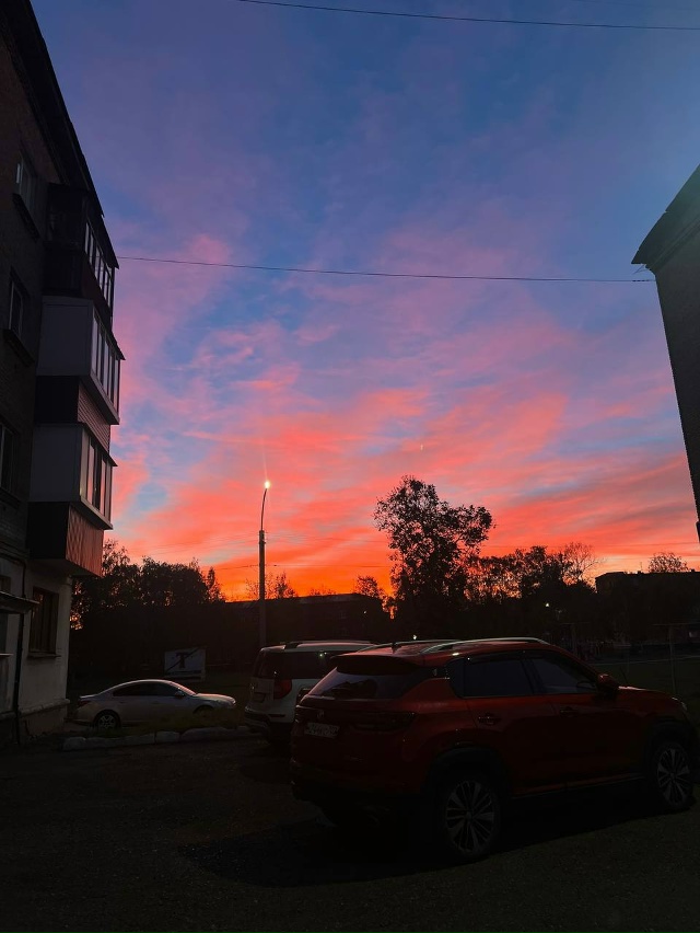 Очень красивый закат сегодня?