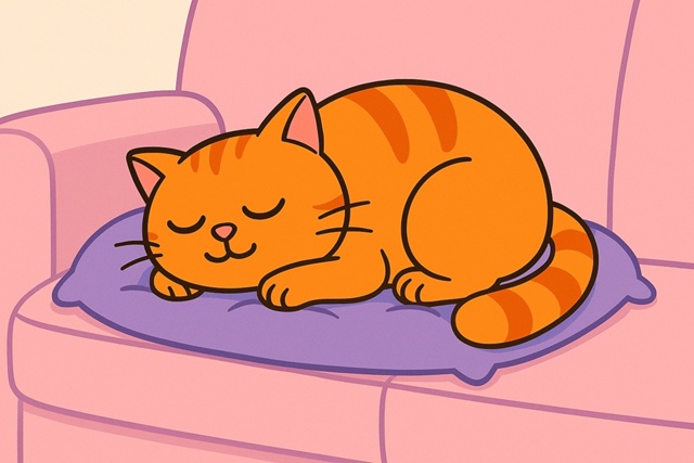 Когда кот спит, его мозг остаётся активным — он видит с...