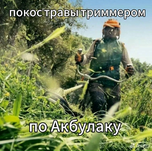 Покос травы триммером. Тел +79011157677. WhatsApp +79011157677