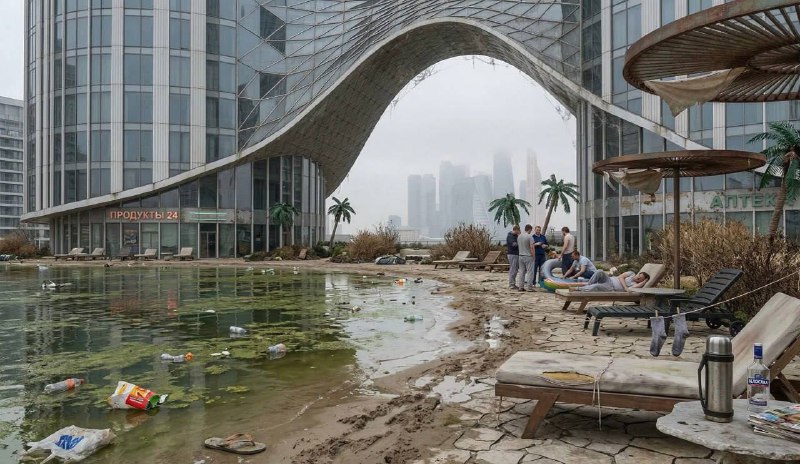 🌴В самых высоких небоскребах рядом с «Москва-Сити» появится «море» с пляжем Водная зона отдыха буде