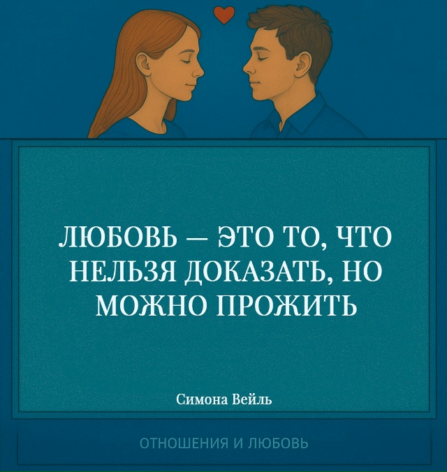 Вейль говорит о том, что любовь не поддаётся логике док...