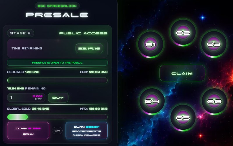 #SpaceSaloon
Я планирую участвовать в этом проекте, так что взял на предпродаже максимум токенов, ч