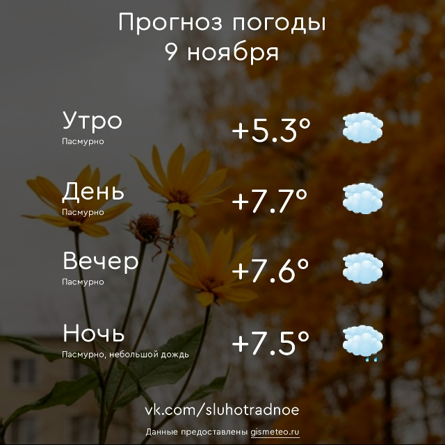 ⛅ Доброе утро, Отрадненцы! Всем продуктивного и приятн...