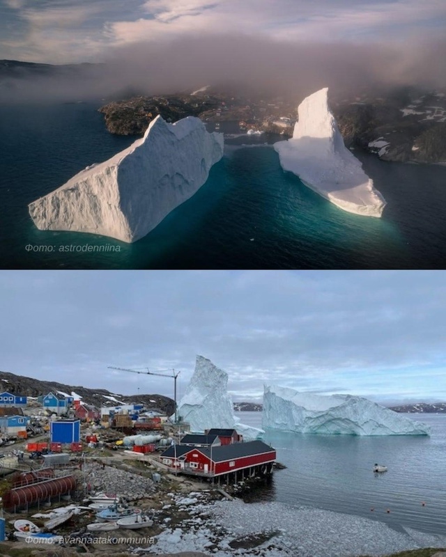 К берегу деревни Иннаарсуит в Гренландии прибило айсб?...