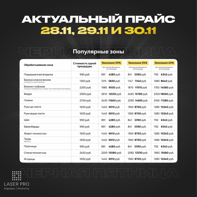 🔥 [club178164668|Чёрная пятница в Laser Pro] — начинается охота н...