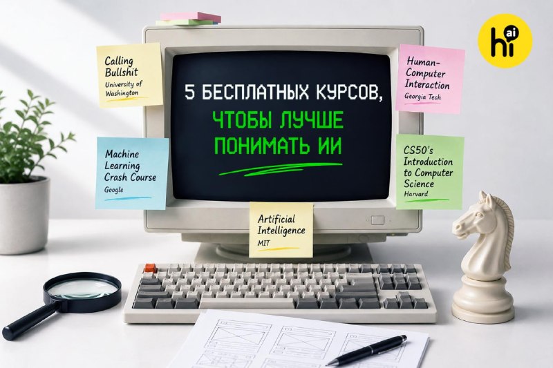 🎓 Пять бесплатных курсов, чтобы лучше понимать ИИ
Собрали пять бесплатных курсов, которые помогут р