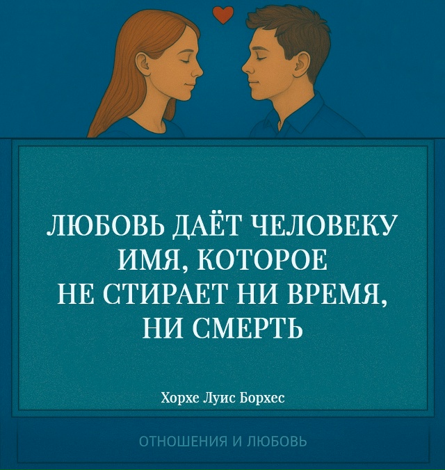 Борхес говорит о том, что любовь дарит человеку бессме?...