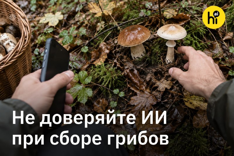 💡 Не доверяйте ИИ при сборе грибов
К этому призывает польский ИИ-исследователь Петр Мигдал, который