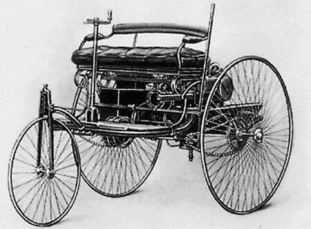 Бенц-Моторваген. Первый в мире автомобиль. 1886 г. Герман?...