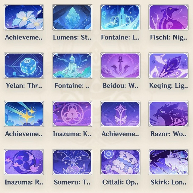 — Красивые градиентовые оформления аккаунта в Геншин?...