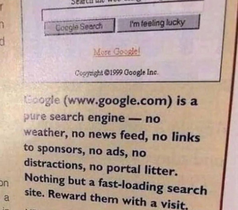 Интернет, который мы потеряли: в соцсетях обнаружили рекламу Google 1999 года
Что раньше обещала ко