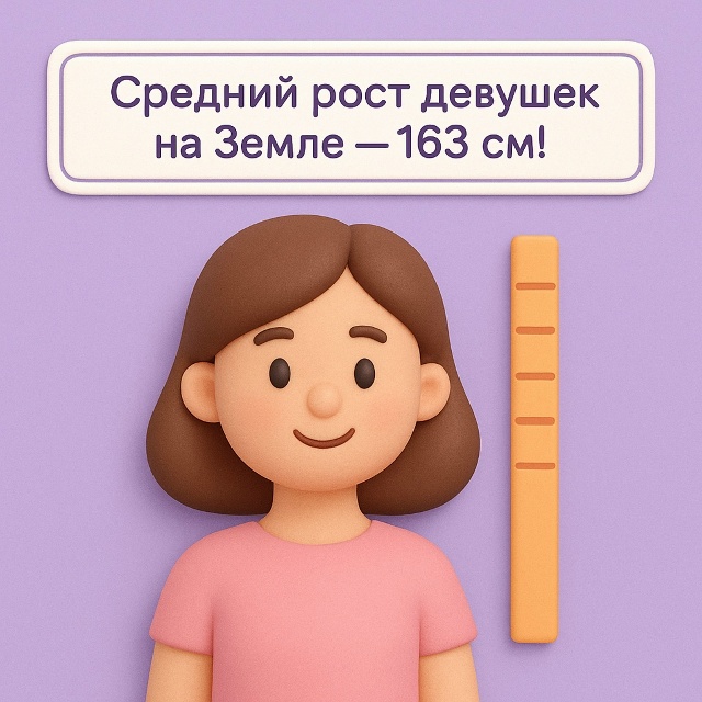 📏 Средний рост планеты
Средний рост женщин на Земле ??...