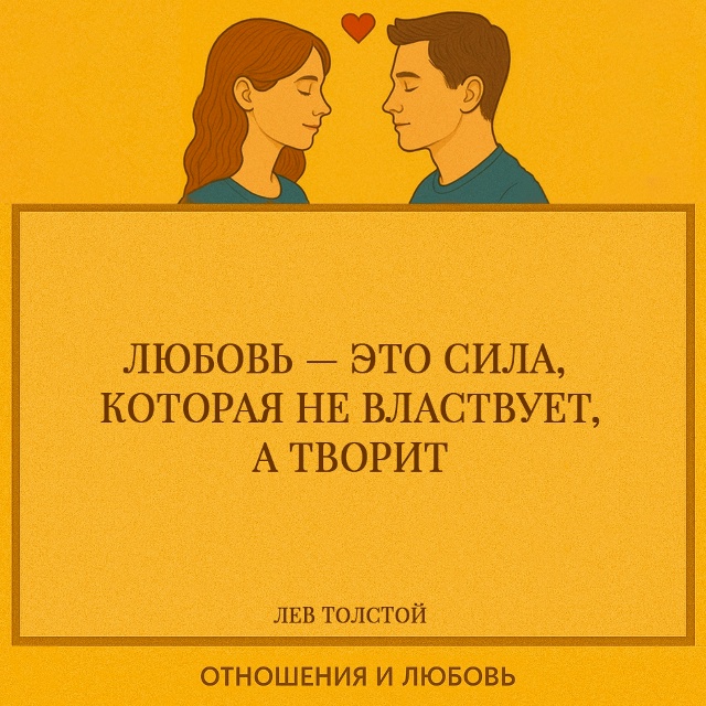 Толстой говорит о том, что любовь отличается от всех др...