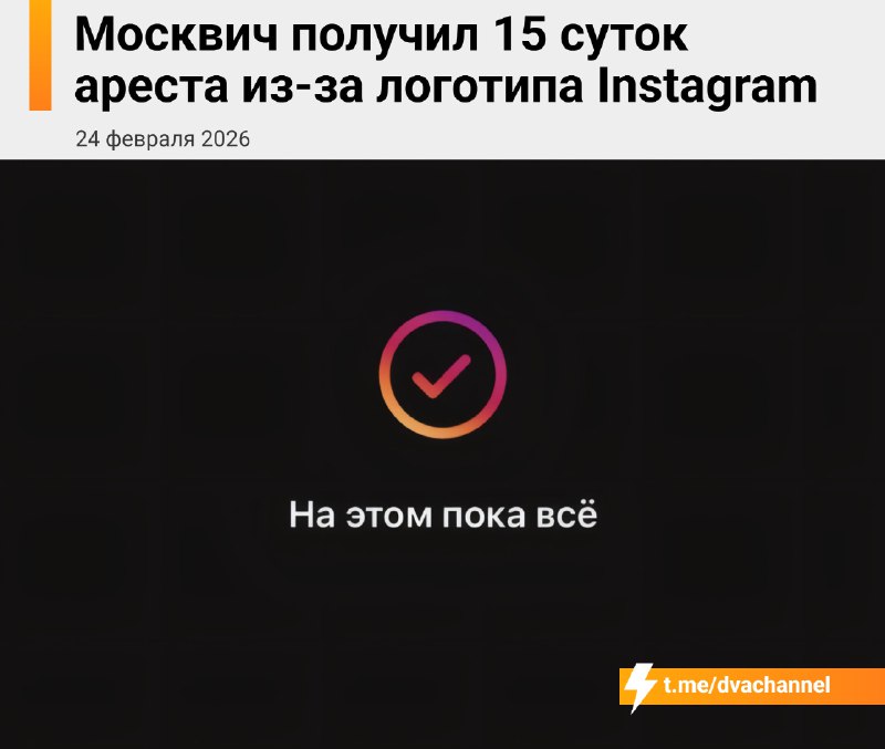 Москвича посадили на 15 суток за публикацию логотипа Instagram
Суд решил, что картинка под постом в