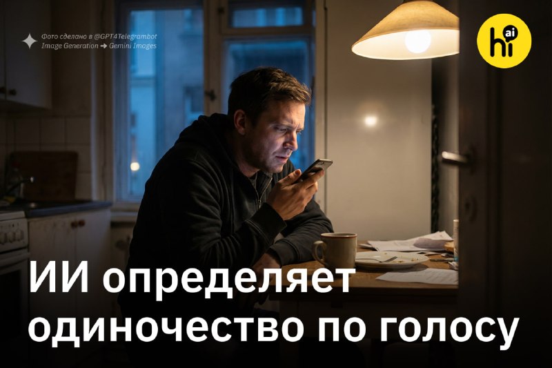 🎧 ИИ определяет одиночество по голосу
Одинокого человека можно распознать по тому, как он говорит,
