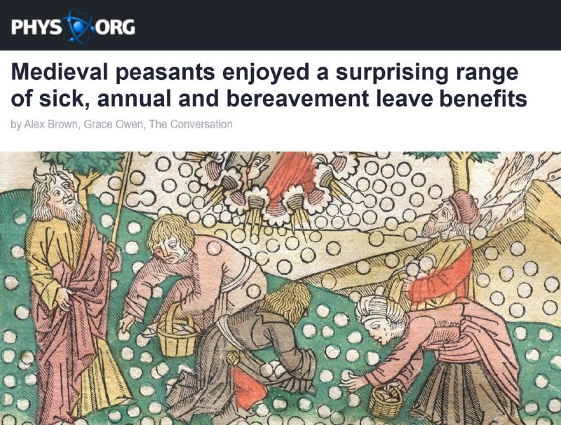 Учёные выяснили, что средневековые крестьяне отдыхали больше современных офисников.
В XIV веке люд