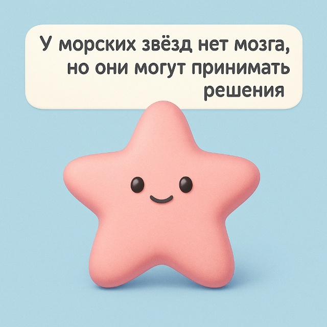 Мозг не обязателен для мудрости 🌊⭐
У морских звёзд н?...