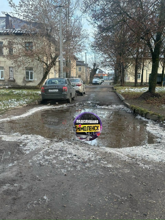 Городские службы, обратите внимание на огромную лужу н...