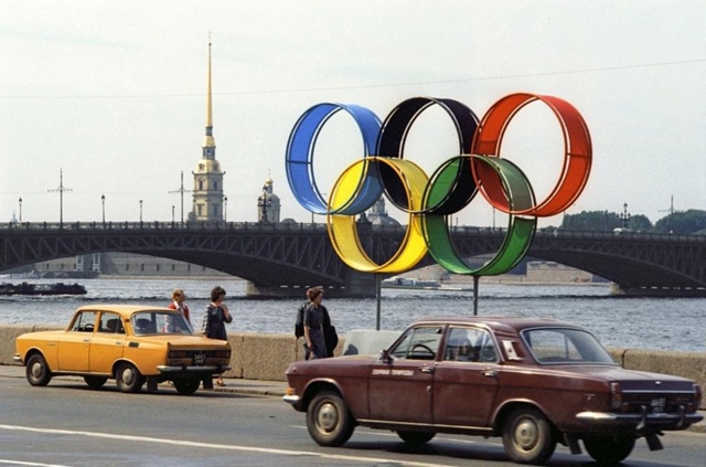 Набережная реки Невы. Ленинград, 1980 г.