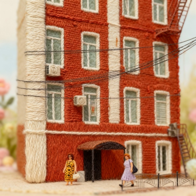 Уютный вязаный город 😍