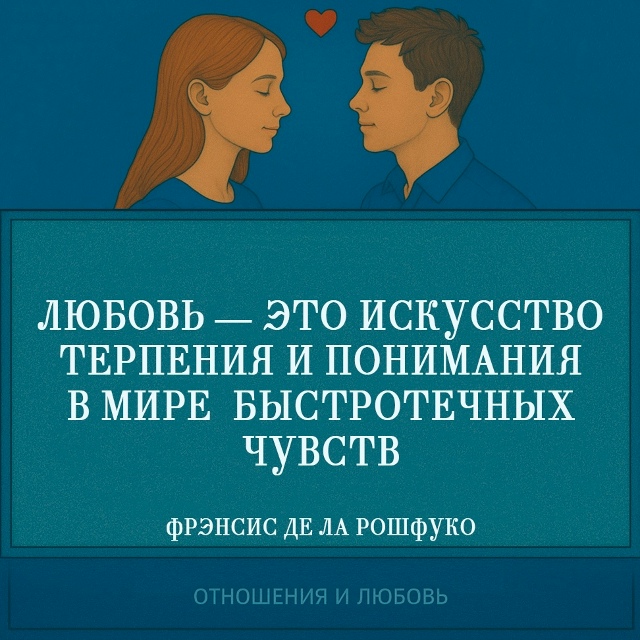 Цитата Фрэнсиса де Ла Рошфуко «Любовь — это искусство ...