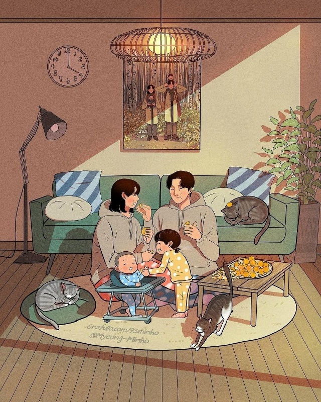 Семья — это когда не просто живут вместе, а живут друг ?...