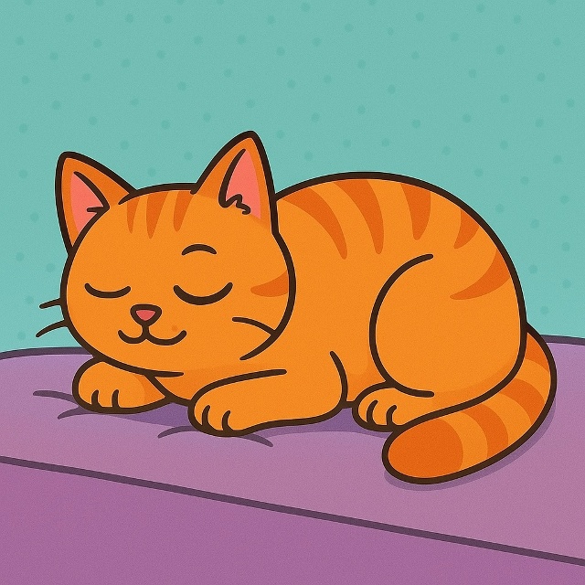 Кошки могут спать, оставаясь наполовину бодрствующими...