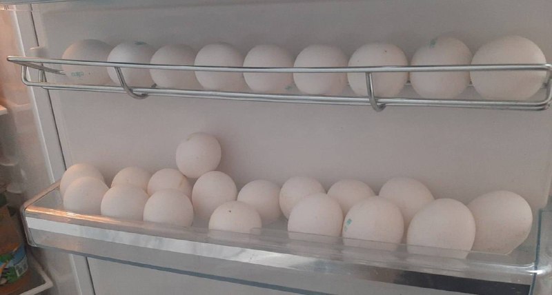 Яйца и молоко нельзя хранить в дверце холодильника — они там портятся быстрее всего, предупреждает Р