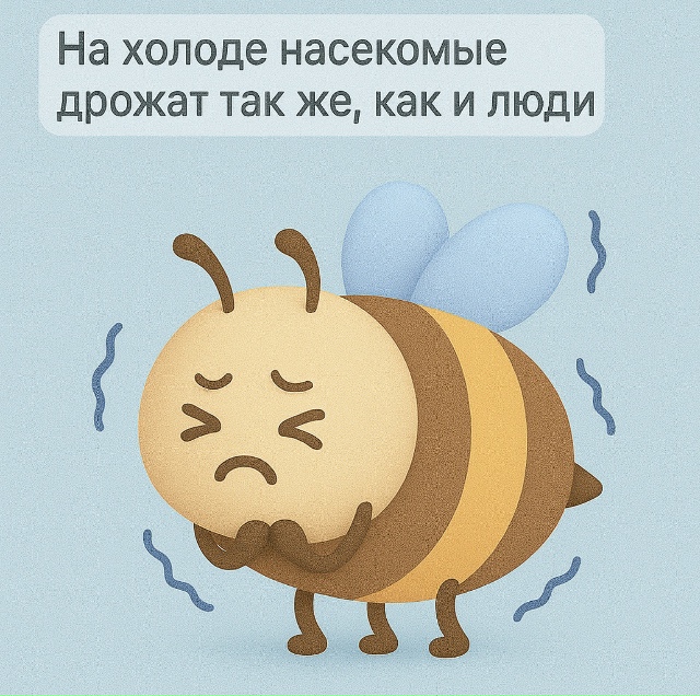 🪰 Маленькая дрожь большого мира
На холоде насекомые ?...