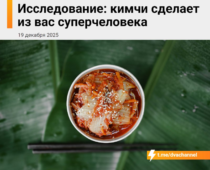 ❗️Кимчи сделает из вас суперчеловека, доказали учёные
Это не просто корейская капуста, а мощный про