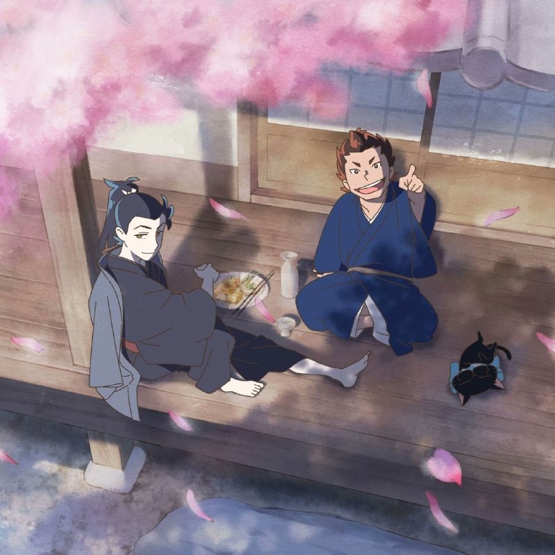 Ветер перемен
Весенняя иллюстрация к оригинальному аниме "Наследник ветра" (Kaze wo Tsugumono). Пре