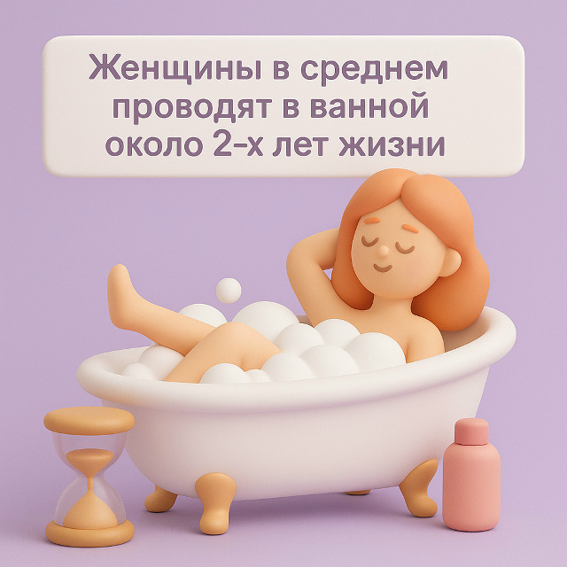 🛁 Два года в объятиях пара и зеркал
В среднем женщины ...
