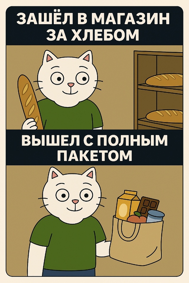 План был прост — взять только хлеб и уйти.
Но по пути хл...