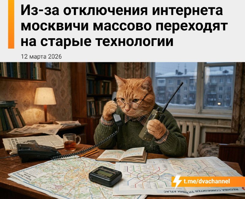 ❗️Из-за отключения интернета москвичи массово переходят на технологии древних — продажи аналоговых в