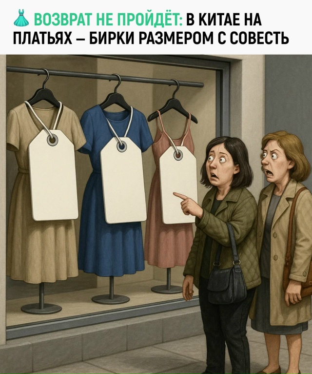 Китайские продавцы женской одежды начали прикреплять ...